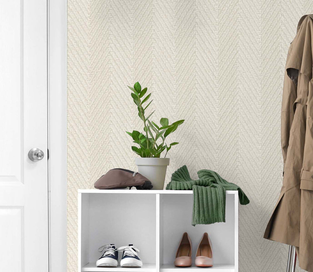 Throw Knit Almond Cream TG60205 by DuPont Designer Wallpaper