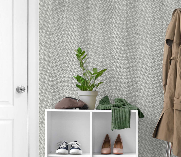 Throw Knit Bonfire Smoke TG60208 by DuPont Designer Wallpaper