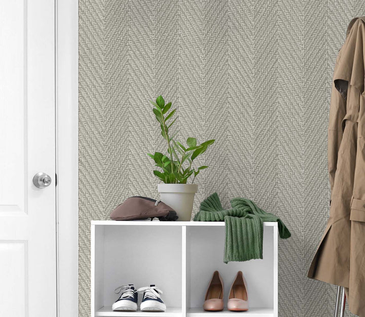 Throw Knit Cafe Au Lait TG60209 by DuPont Designer Wallpaper