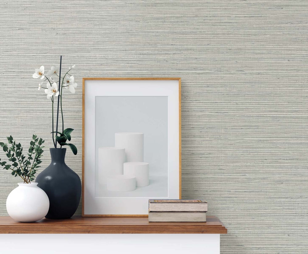 Edmond Faux Sisal Dove Grey TG60333 by DuPont Designer Wallpaper