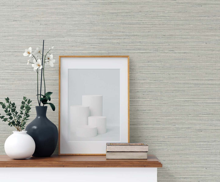 Edmond Faux Sisal Dove Grey TG60333 by DuPont Designer Wallpaper