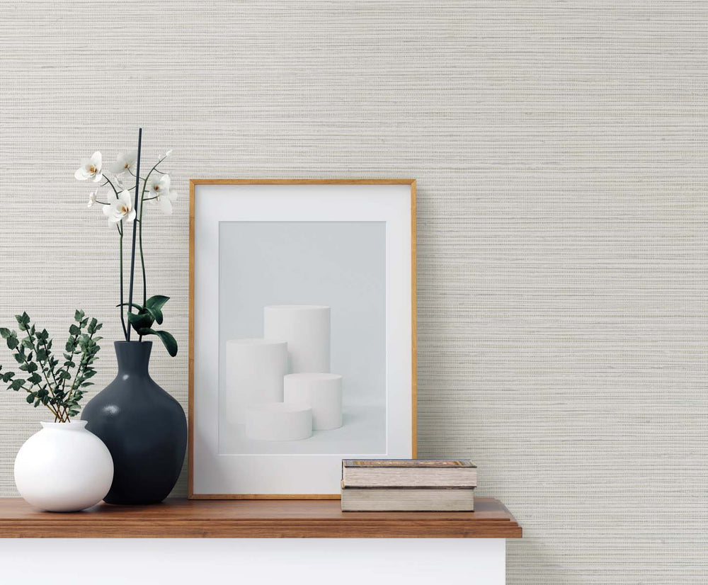Edmond Faux Sisal Owl Gray TG60348 by DuPont Designer Wallpaper