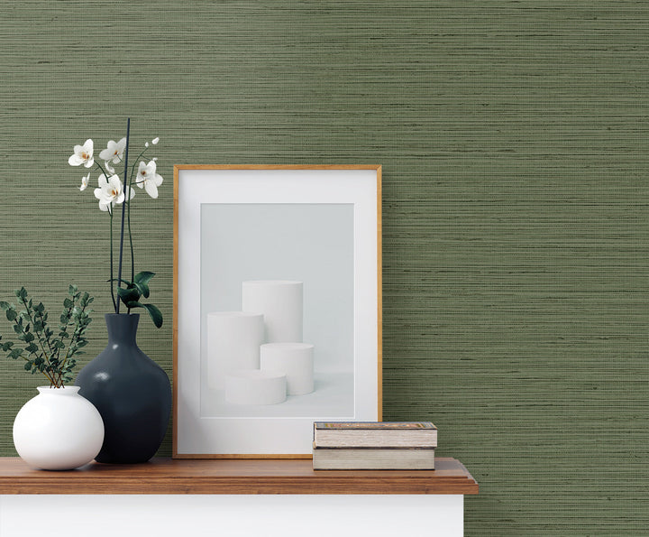 Edmond Faux Sisal Faded Jade TG60351 by DuPont Designer Wallpaper