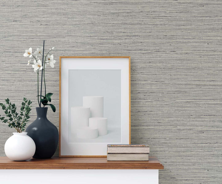 Edmond Faux Sisal Coal TG60352 by DuPont Designer Wallpaper