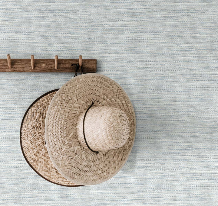Braided Faux Jute Cornflower Blue TG60404 by DuPont Designer Wallpaper