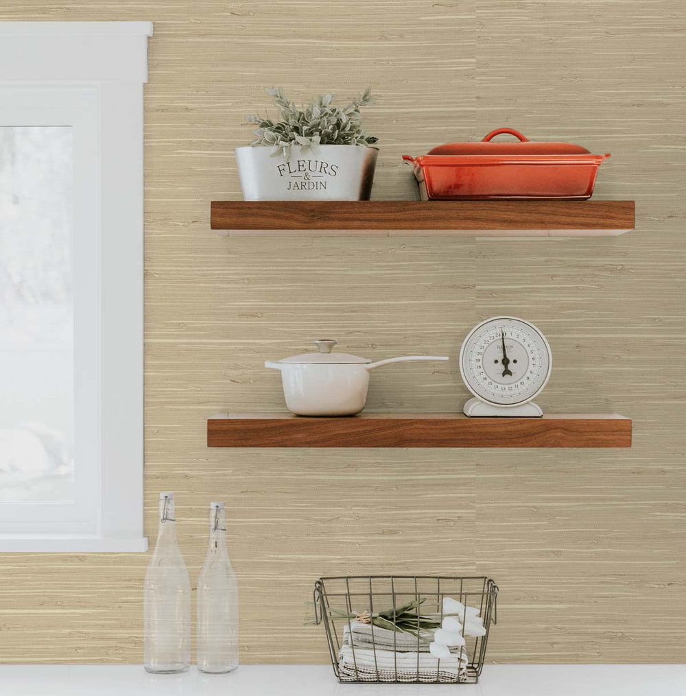 Marion Faux Arrowroot Light Pine TG60517 by DuPont Designer Wallpaper