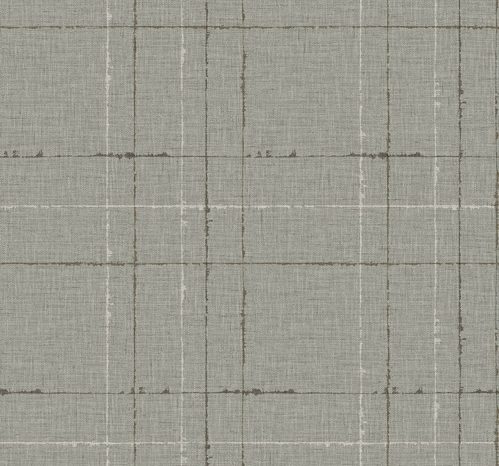 Gorton Plaid Ash TH90100 by Seabrook Designs Designer Wallpaper