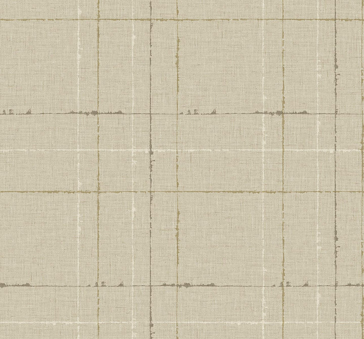 Gorton Plaid Papyrus TH90103 by Seabrook Designs Designer Wallpaper