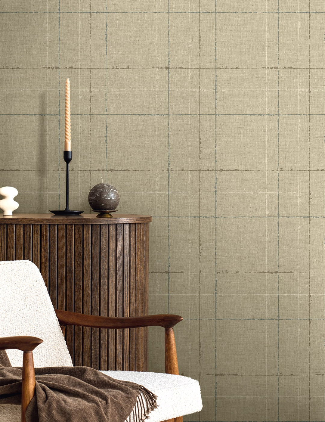 Gorton Plaid Hazel TH90105 by Seabrook Designs Designer Wallpaper