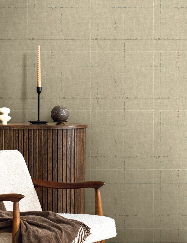 Gorton Plaid Hazel TH90105 by Seabrook Designs Designer Wallpaper