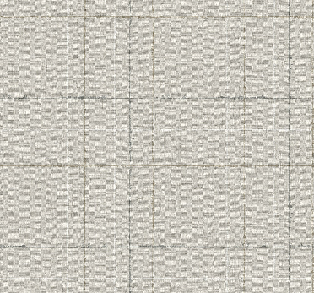 Gorton Plaid Pebble TH90108 by Seabrook Designs Designer Wallpaper