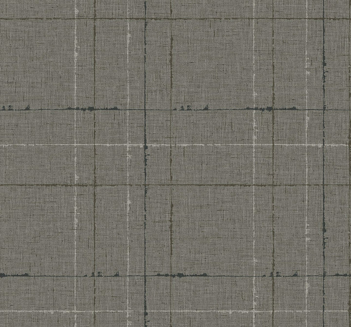 Gorton Plaid Mocha TH90110 by Seabrook Designs Designer Wallpaper