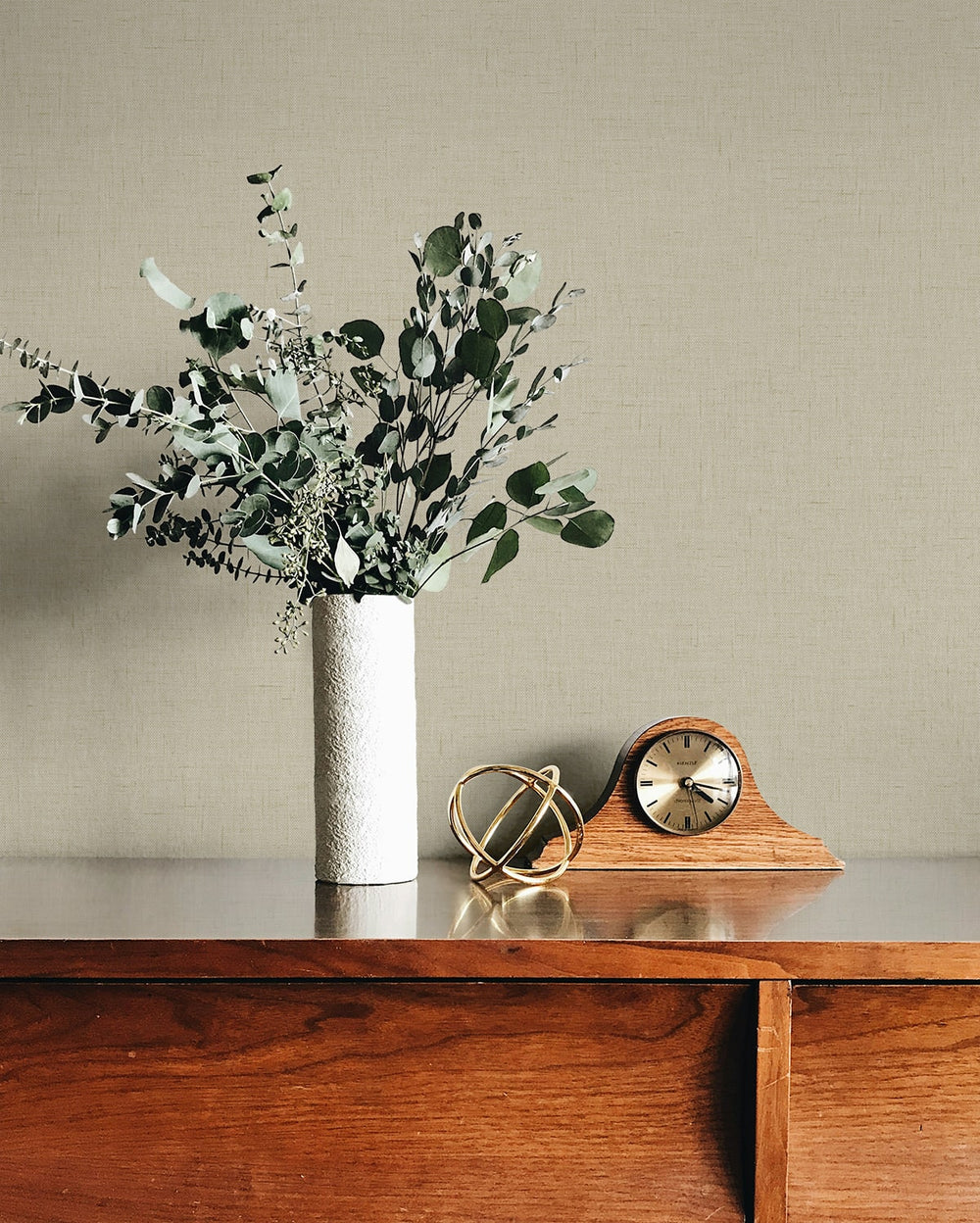 Stretford Linen Sugar TH90228 by Seabrook Designs Designer Wallpaper