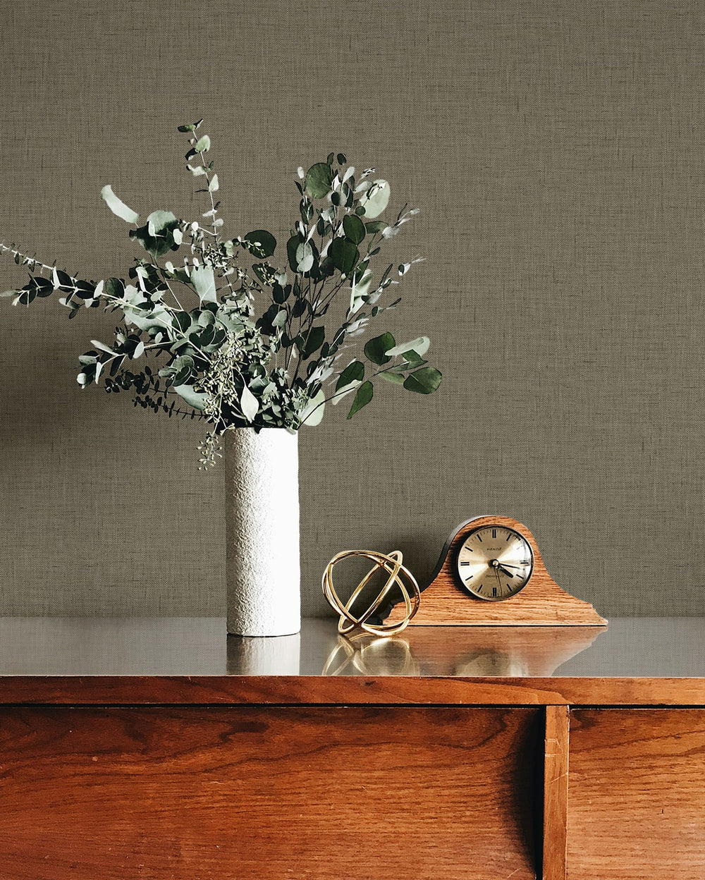 Stretford Linen Roasted Almond TH90238 by Seabrook Designs Designer Wallpaper