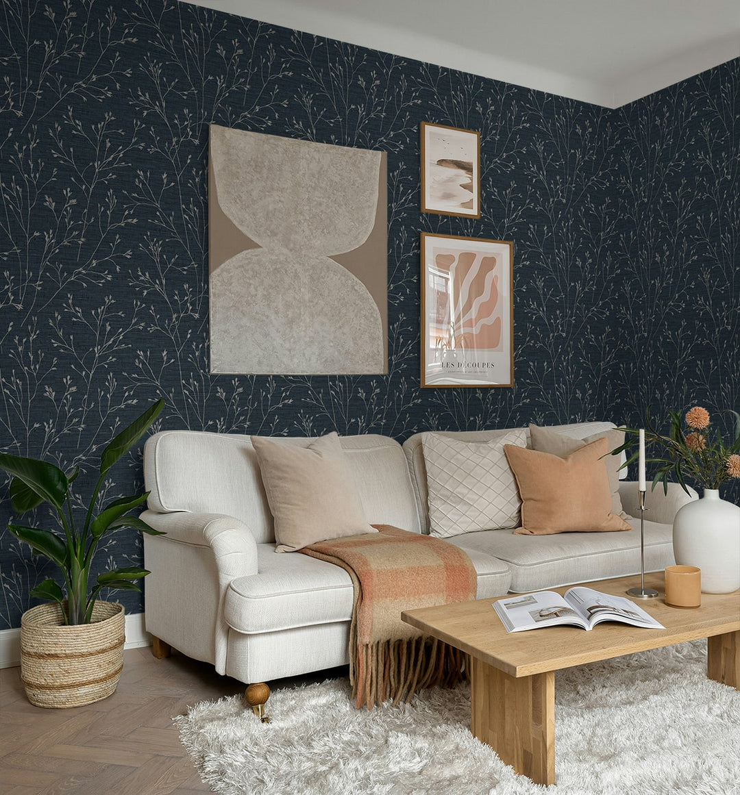 Withington Branch Ocean Deep TH90302 by Seabrook Designs Designer Wallpaper