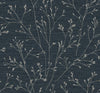 Seabrook Designs Wallpaper Withington Branch Ocean Deep TH90302