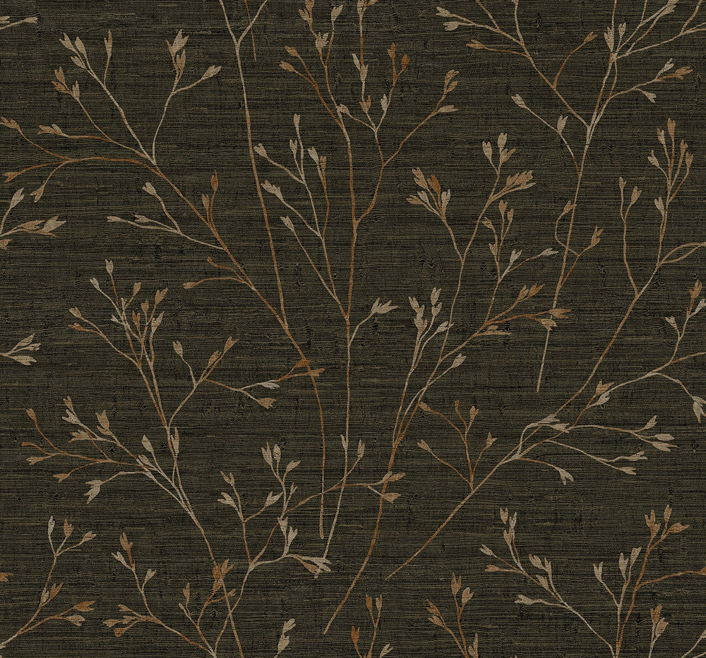 Withington Branch Coffee TH90306 by Seabrook Designs Designer Wallpaper