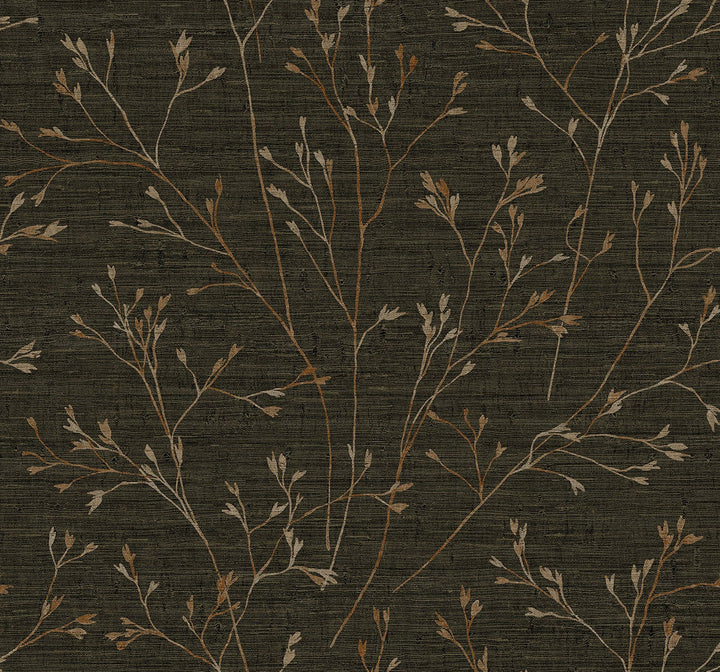 Withington Branch Coffee TH90306 by Seabrook Designs Designer Wallpaper