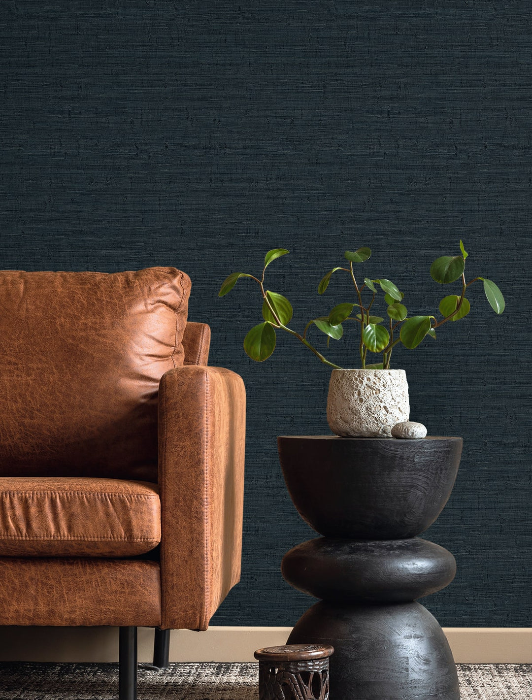 Wilslow Weave Royal TH90402 by Seabrook Designs Designer Wallpaper