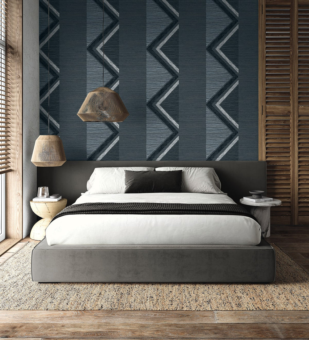 Beswick Chevron Derya TH91502 by Seabrook Designs Designer Wallpaper