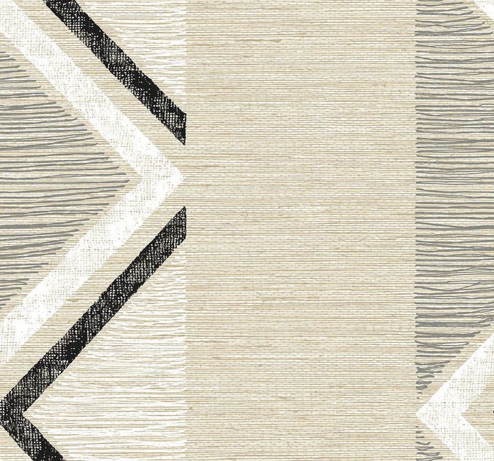 Beswick Chevron Birch Bark TH91505 by Seabrook Designs Designer Wallpaper