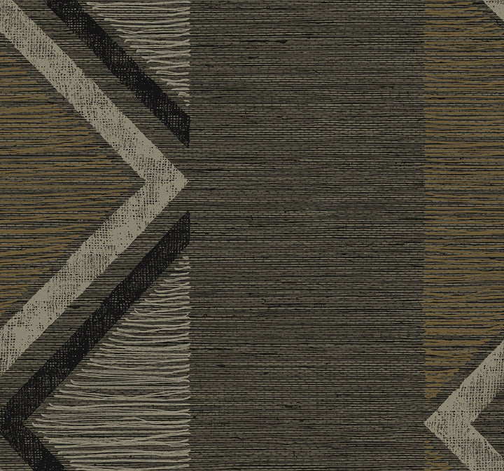 Beswick Chevron Roasted Coffee TH91506 by Seabrook Designs Designer Wallpaper