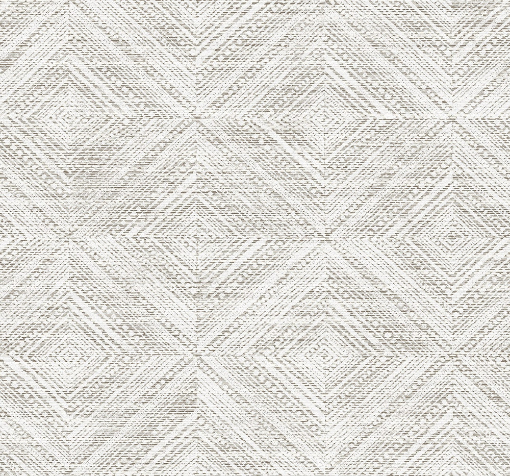 Leigh Diamond Fog TH91600 by Seabrook Designs Designer Wallpaper