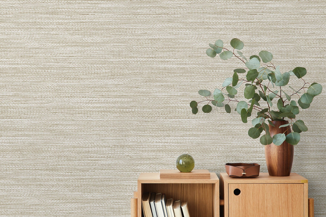 Hollinwood Weave Sand TH91807 by Seabrook Designs Designer Wallpaper