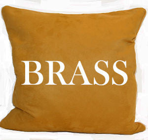 Throw Pillow Brass 38 by Norbar Designer Fabric PILLOW INSERT 100% POLYESTER FRANCE 18" X 18" SQUARE - Swanky Fabrics -