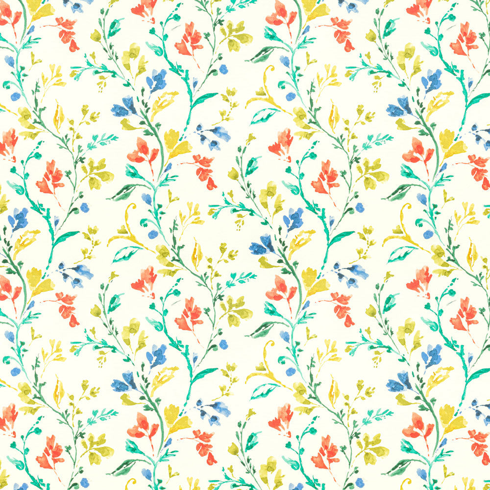 Tiara 2 Caribbean by Stout Designer Fabric COMFORTABLE LIVING GLACIER/LAGOON 100%COT SPAIN Horizontal: 13.500 and Vertical: 27.000 54 in - Swanky Fabrics -