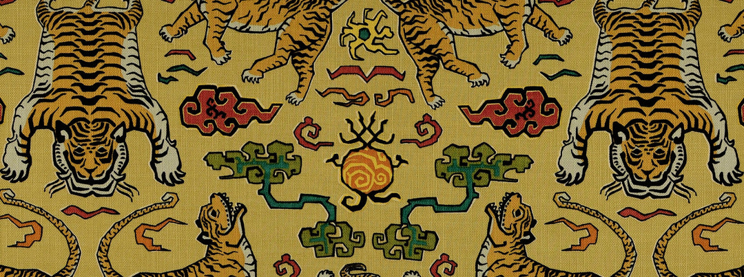 Tiger Republic 380 Saffron by Covington Designer Fabric