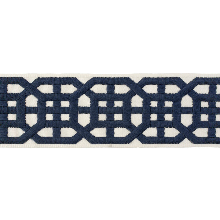 Avignon Tape Navy by Lee Jofa Designer Trim SUZANNE KASLER COLLECTION II RAYON - 63.6%;POLYESTER - 36.4% India - Horizontal: 2.4 and Vertical: 3.6 2.5 - Swanky Fabrics -