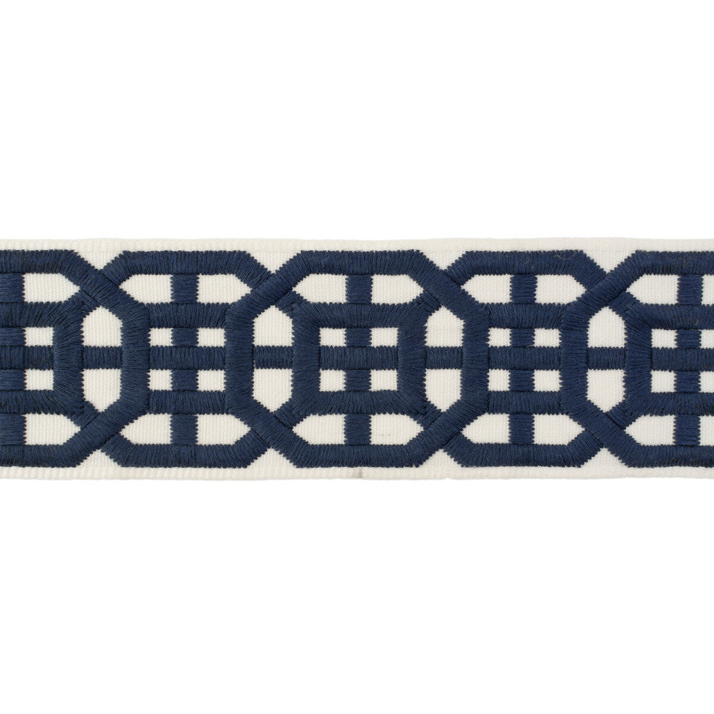 Avignon Tape Navy by Lee Jofa Designer Trim SUZANNE KASLER COLLECTION II RAYON - 63.6%;POLYESTER - 36.4% India Horizontal: 2.4 and Vertical: 3.6 2.5 - Swanky Fabrics -