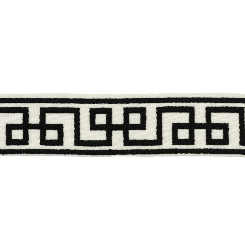 Siene Tape Black by Lee Jofa Designer Trim SUZANNE KASLER COLLECTION II POLYESTER - 100% India Horizontal: 1.77 and Vertical: 5.12 1.75 - Swanky Fabrics -