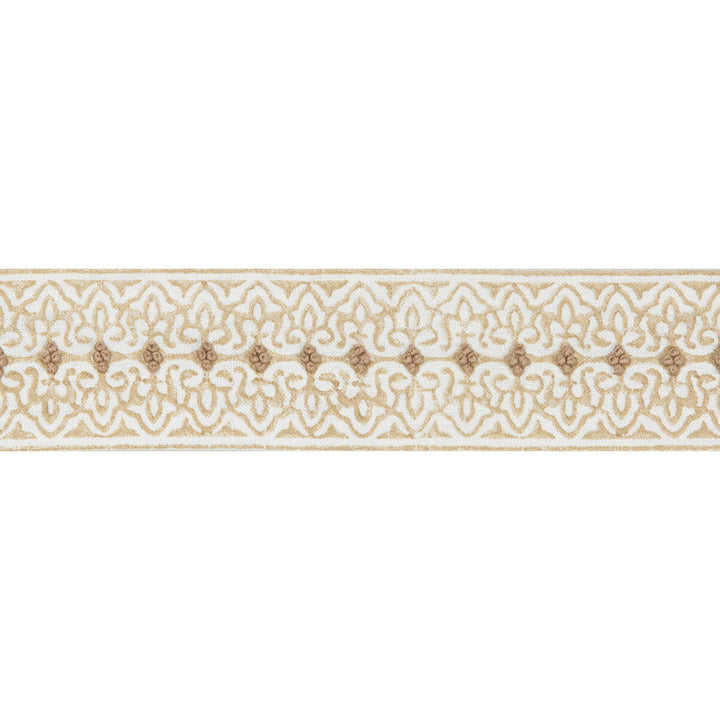 Paige Tape Sand by Lee Jofa Designer Trim WESTPORT TRIMMINGS LINEN - 93%;COTTON - 7% India - Horizontal: 2.6 and Vertical: 0.75 2.6 - Swanky Fabrics -