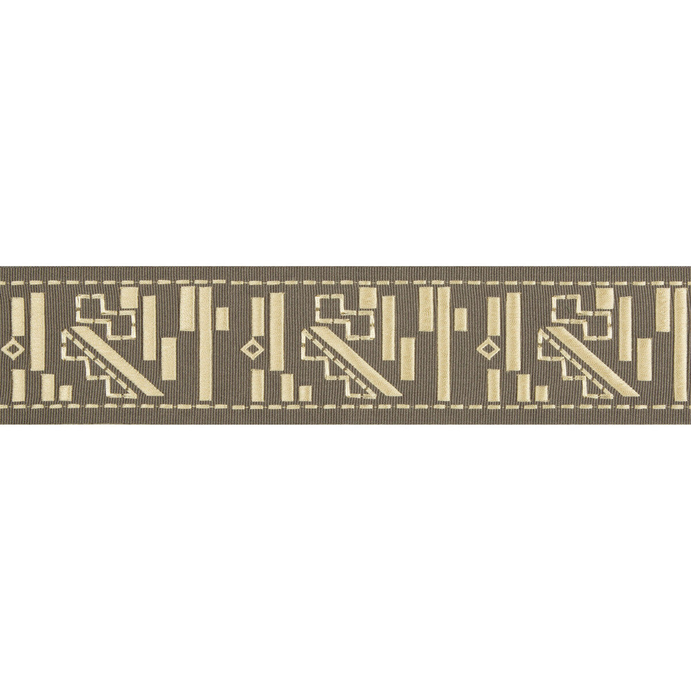 Fraktur Coffee/Cream by Groundworks Designer Trim KELLY WEARSTLER TRIMMINGS III RAYON - 59%;FIBRANNE - 40%;POLYESTER - 1% India - Horizontal: 2.76 and Vertical: 4.33 2.76 - Swanky Fabrics -