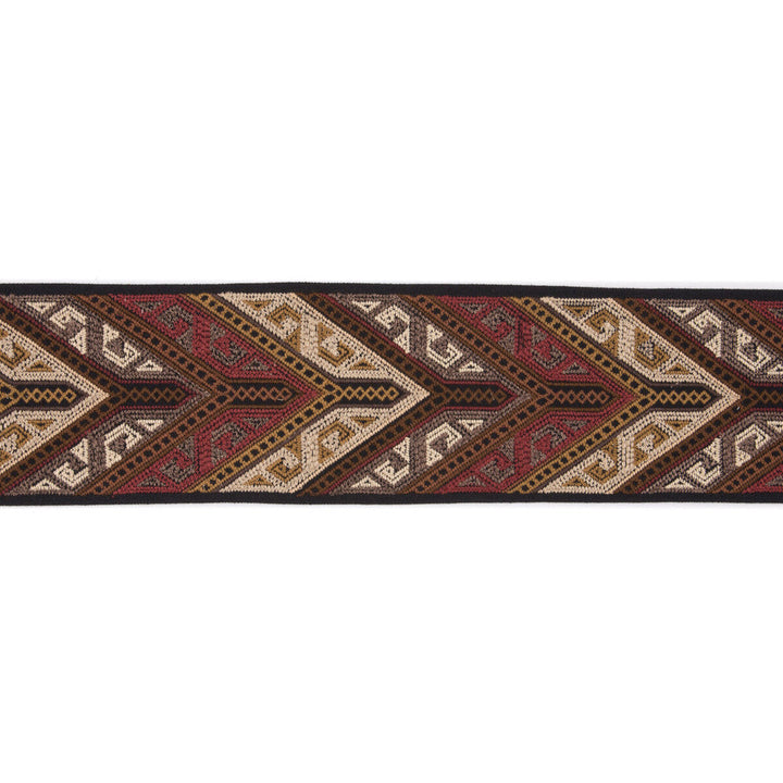 Zuqualla Tape Spice/Mocha by Lee Jofa Designer Trim MERKATO SPUN POLYESTER - 64%;COTTON - 36% India Horizontal: 4.52312 and Vertical: 7.683 4.52312 - Swanky Fabrics -