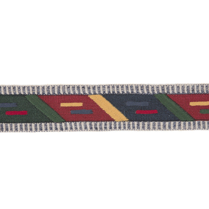 Abbe Tape Multi/Blue by Lee Jofa Designer Trim MERKATO JUTE - 55%;COTTON - 35%;POLYESTER - 10% India Horizontal: 2.70284 and Vertical: 15.51178 2.6792 - Swanky Fabrics -
