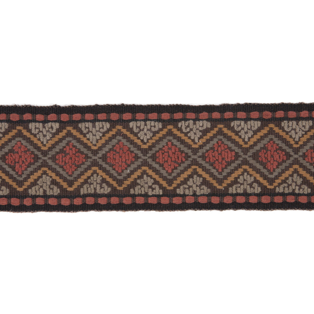 Erta Ale Tape Rouge/Cocoa by Lee Jofa Designer Trim MERKATO COTTON - 80%;JUTE - 20% India Horizontal: 4.00304 and Vertical: 2.10002 4.00304 - Swanky Fabrics -