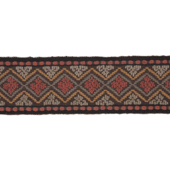 Erta Ale Tape Rouge/Cocoa by Lee Jofa Designer Trim MERKATO COTTON - 80%;JUTE - 20% India Horizontal: 4.00304 and Vertical: 2.10002 4.00304 - Swanky Fabrics -