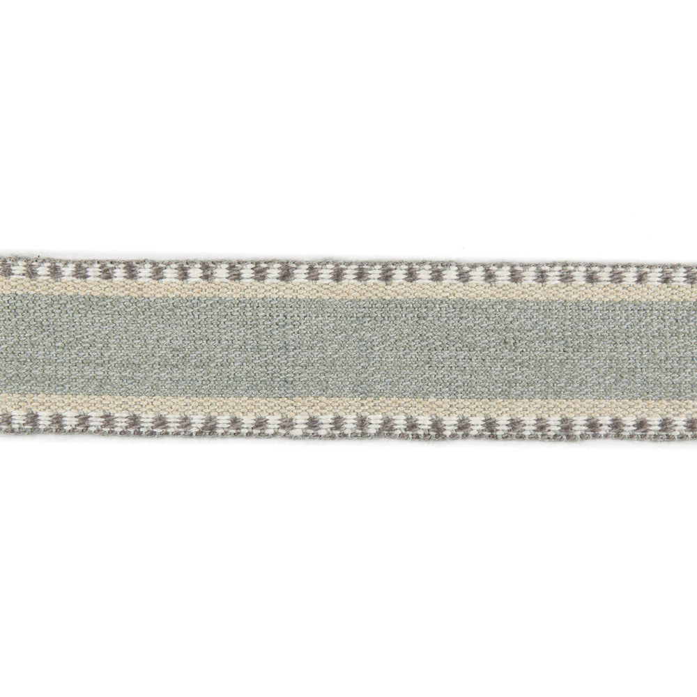 Danakil Tape Seafoam/Grey by Lee Jofa Designer Trim MERKATO JUTE - 60%;COTTON - 40% India - Horizontal: 1.70208 and Vertical: 0 1.70208 - Swanky Fabrics -