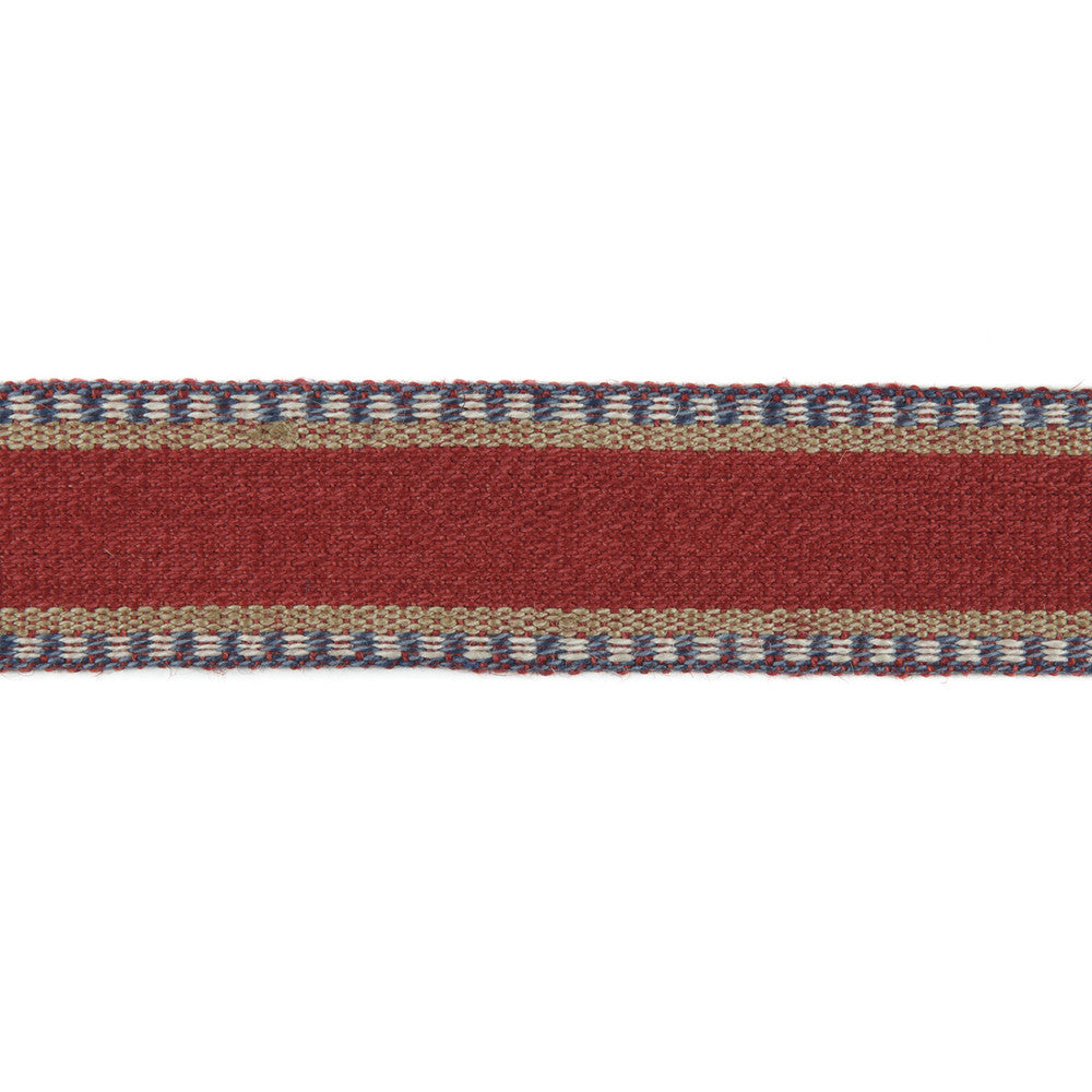 Danakil Tape Red/Blue by Lee Jofa Designer Trim MERKATO JUTE - 60%;COTTON - 40% India - Horizontal: 1.70208 and Vertical: 0 1.70208 - Swanky Fabrics -