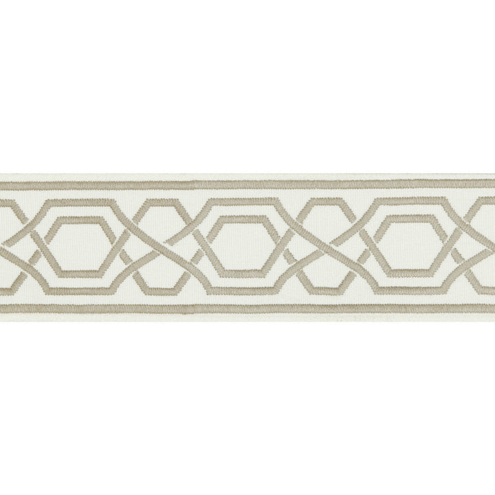 Yves Tape Grey by Lee Jofa Designer Trim SUZANNE KASLER THE RIVIERA COLLECTION POLYESTER - 100% India Horizontal: 2.36 and Vertical: 2.95 2.36 - Swanky Fabrics -