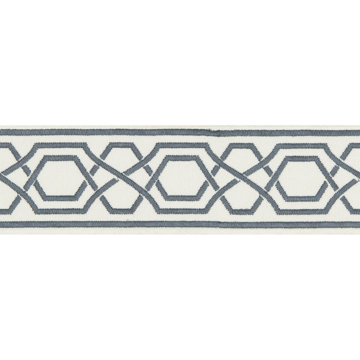 Yves Tape Slate by Lee Jofa Designer Trim SUZANNE KASLER THE RIVIERA COLLECTION POLYESTER - 100% India Horizontal: 2.36 and Vertical: 2.95 2.36 - Swanky Fabrics -
