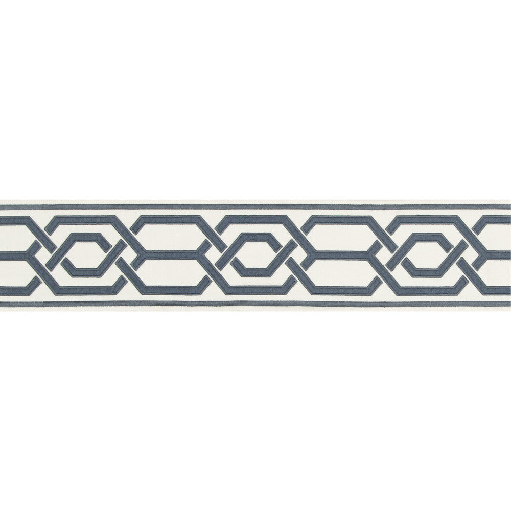 Yves Tape Ii Slate by Lee Jofa Designer Trim SUZANNE KASLER THE RIVIERA COLLECTION POLYESTER - 77%;LINEN - 23% India Horizontal: 4.32 and Vertical: 7.87 4.32 - Swanky Fabrics -