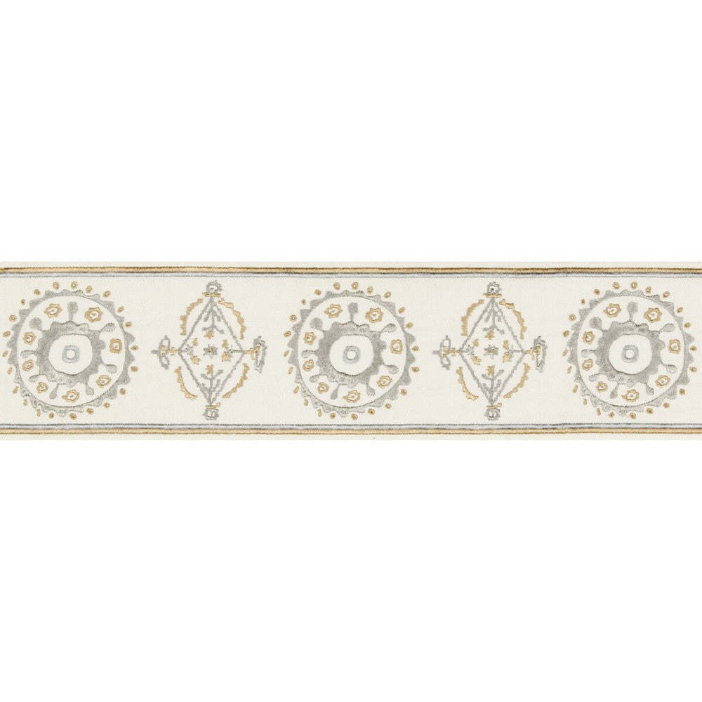 Belles Tape Grey/Beige by Lee Jofa Designer Trim SUZANNE KASLER THE RIVIERA COLLECTION POLYESTER - 57%;RAYON - 43% India Horizontal: 4.52 and Vertical: 7.87 4.52 - Swanky Fabrics -