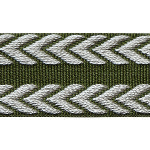 Lee Jofa Trim Chevron Braid Olive Green & Flax TL10182.316.0