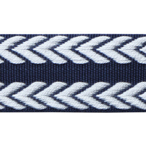 Lee Jofa Trim Chevron Braid Navy & White TL10182.501.0