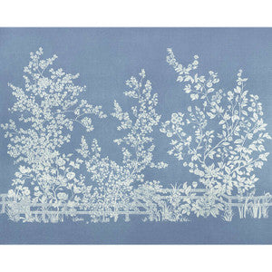 Thibaut Wallpaper Villa Garden Mural - Set Navy TM10856 4 Panel Set