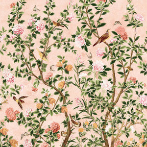 Thibaut Wallpaper Jardin Bloom Mural 3 Panel Set Pink TM13667